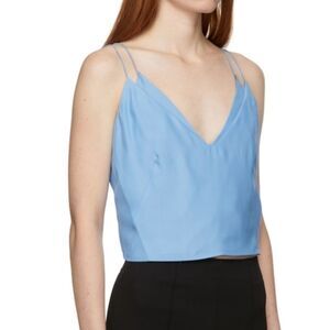 Gauge81 Light Blue Spaghetti Strap Festival 100% Silk Women's Top Size Small